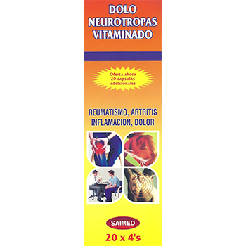 DOLO NEUROTROPAS VITAMINADO - 100 Cápsulas de Gelatina Blanda